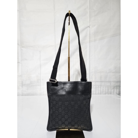 Authentic Gucci GG Canvas Crossbody Bag Black - Picture 1 of 13